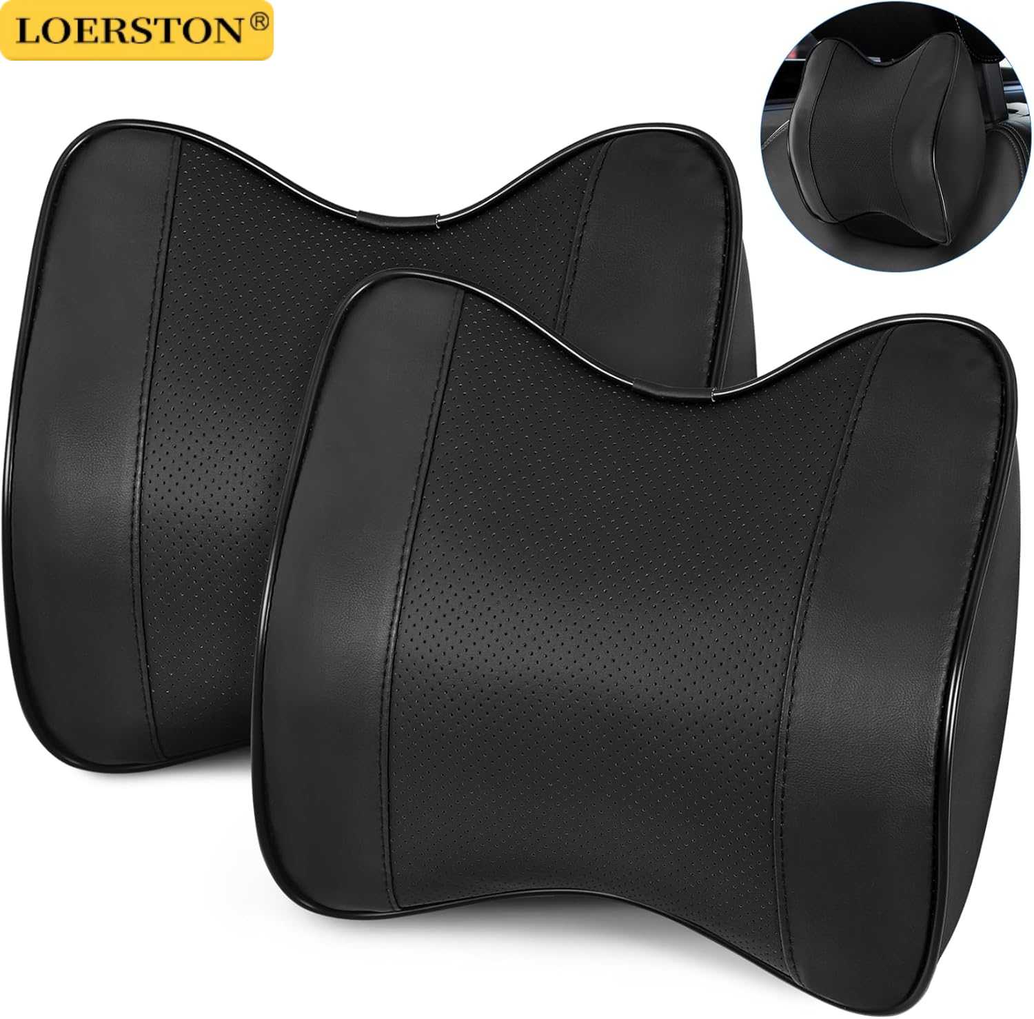 Memory Foam Car Neck Pillow Lumbar Support - Car Neck Headrest Pillow Support Cushion