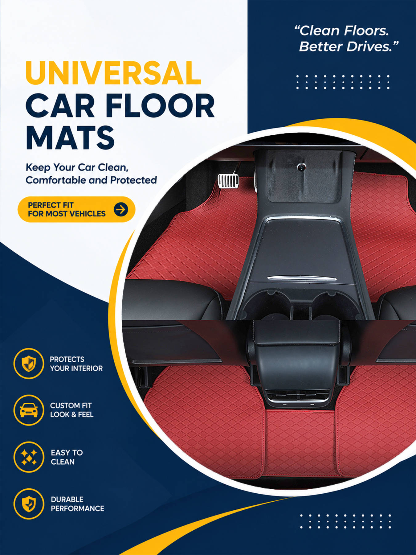 Car Floor Mats Universal Waterproof Leather - Car Floor Mats Full Set Universal