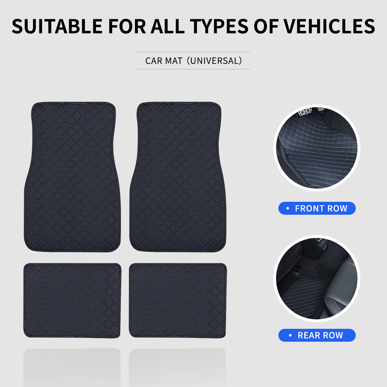 Car Floor Mats Full Set Univer - Car Floor Mats Universal Waterproof Leather ulasan dan harga