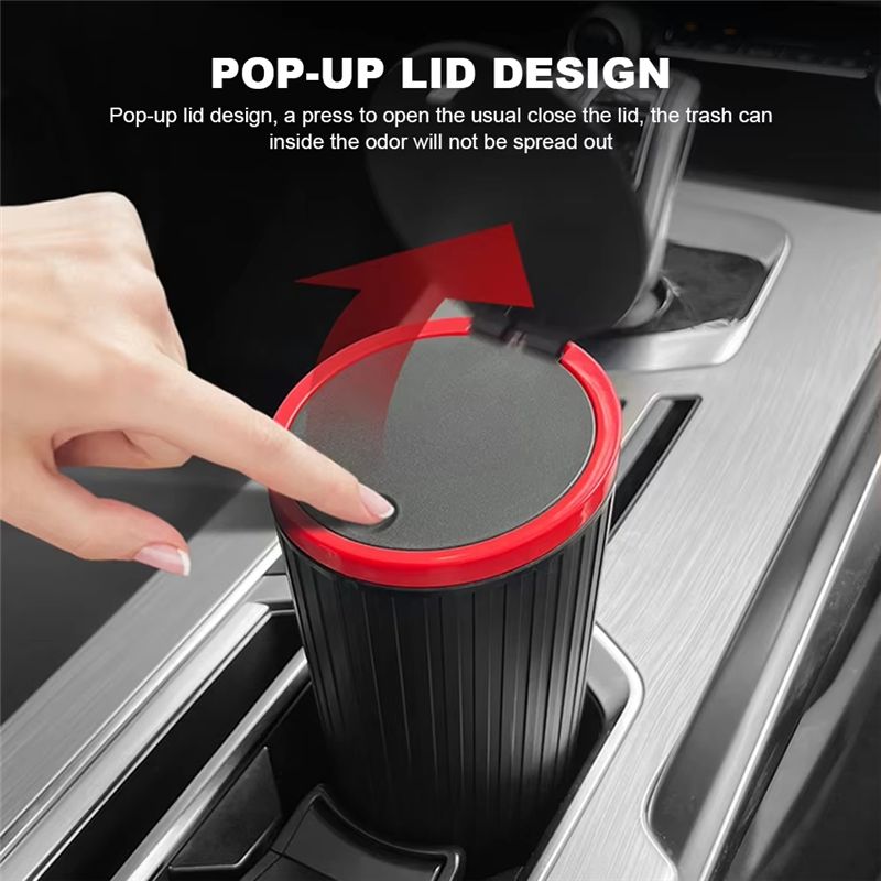 A60E-Press Type Car Trash Can  - Waterproof Car Trash Can With Lid ulasan dan harga