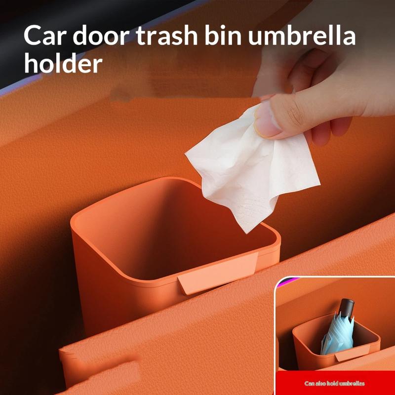 New Silicone Car Door Cup Hold - Waterproof Car Trash Can With Lid ulasan dan harga