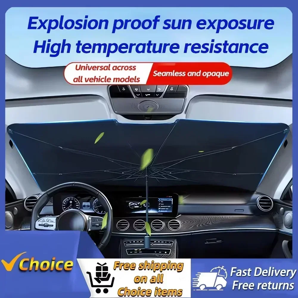 Car Windshield Sun Shade, Fold - Car Sunshade Windshield Umbrella Foldable ulasan dan harga