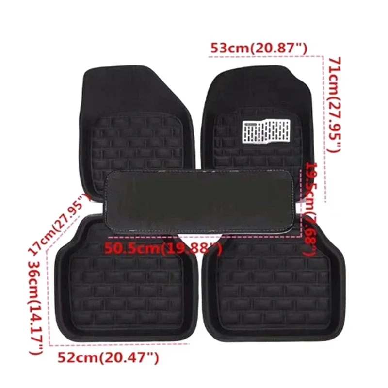 5pcs Premium Easy Clean Waterp - Car Floor Mats Universal Waterproof Leather ulasan dan harga