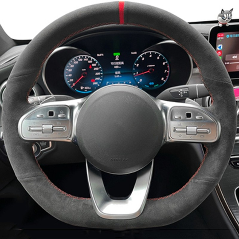 Anti-Slip  Black Suede Braid C - Car Steering Wheel Cover Anti Slip Breathable ulasan dan harga