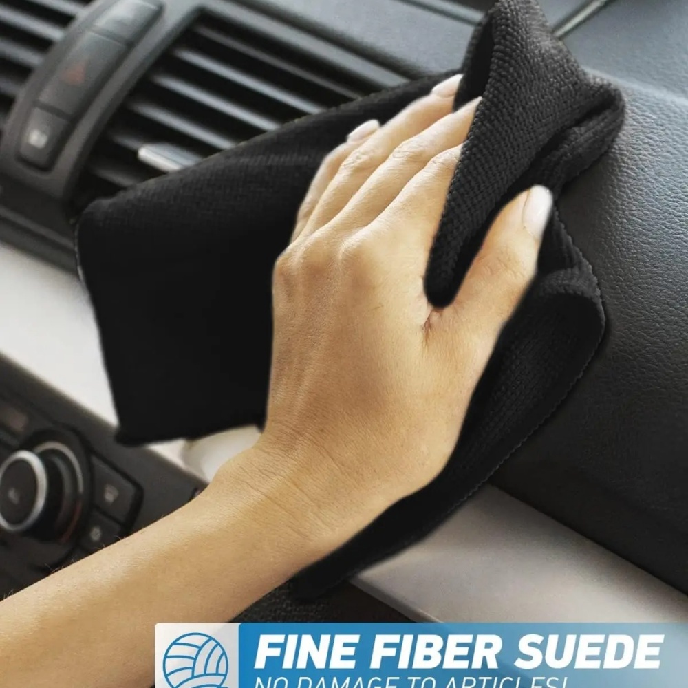 Black Microfiber Cleaning Clot - Microfiber Car Drying Towel Super Absorbent ulasan dan harga