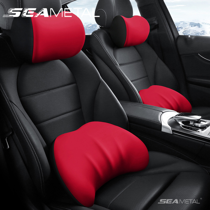 SEAMETAL Car Headrest Pillow E - Memory Foam Car Neck Pillow Lumbar Support ulasan dan harga