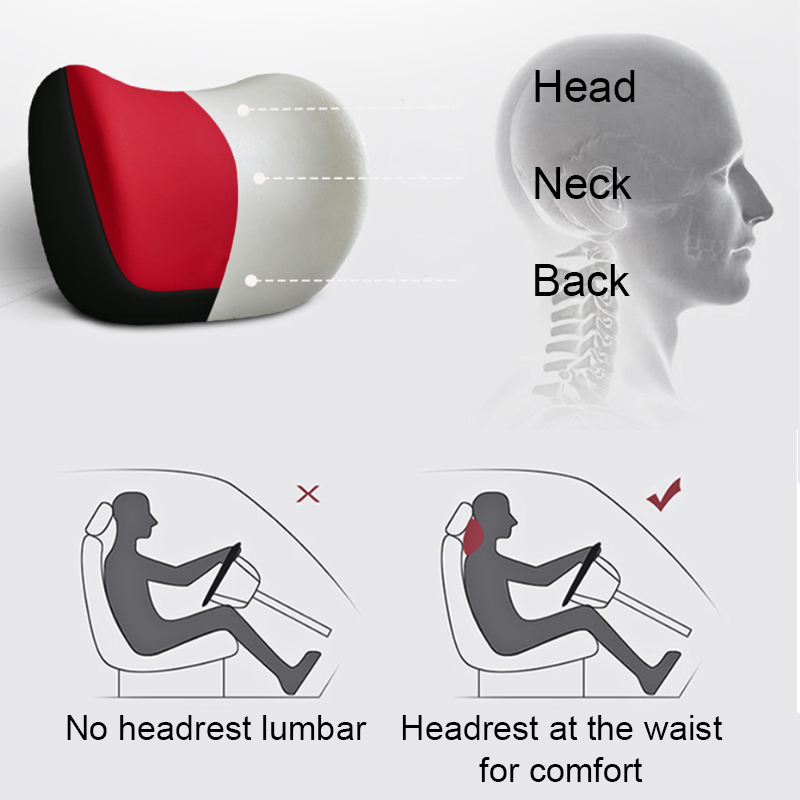 SEAMETAL Car Headrest Pillow E - Memory Foam Car Neck Pillow Lumbar Support ulasan dan harga