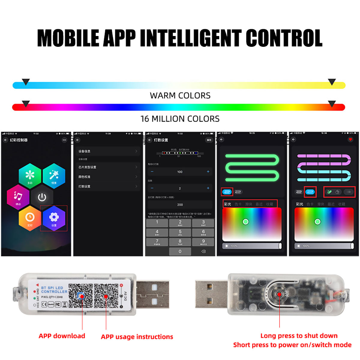 6/10 in 1 Car Led Ambient Ligh - Led Ambient Interior Car Lights App Control ulasan dan harga