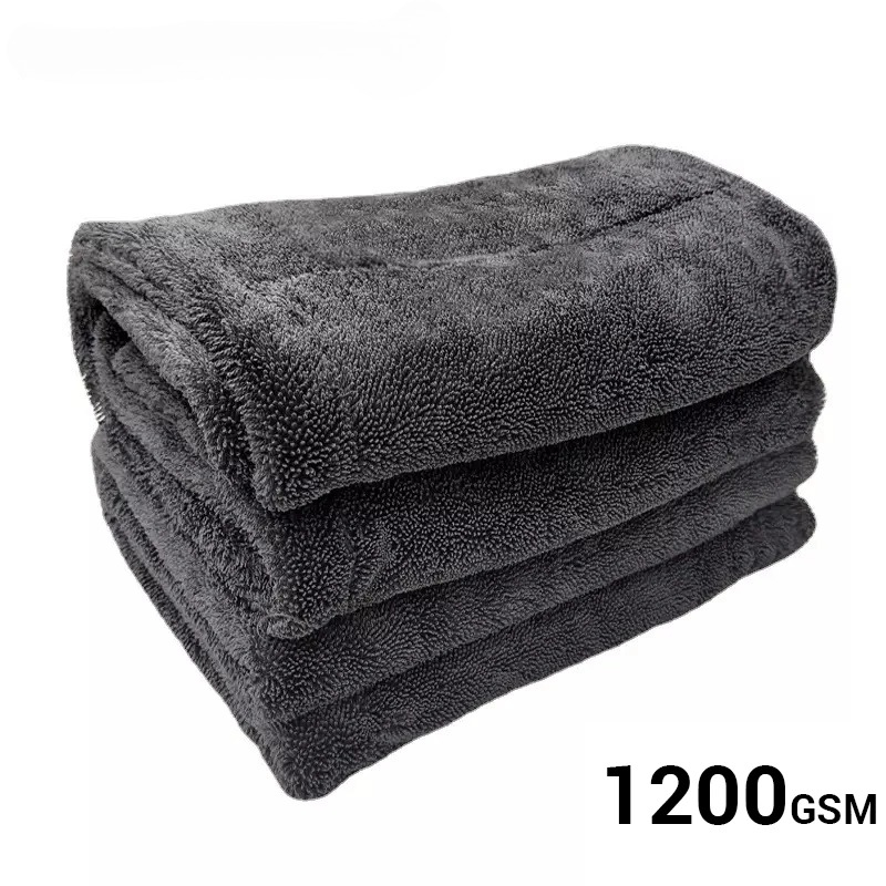 1200GSM Car Wash Towel Microfi - Microfiber Car Drying Towel Super Absorbent ulasan dan harga