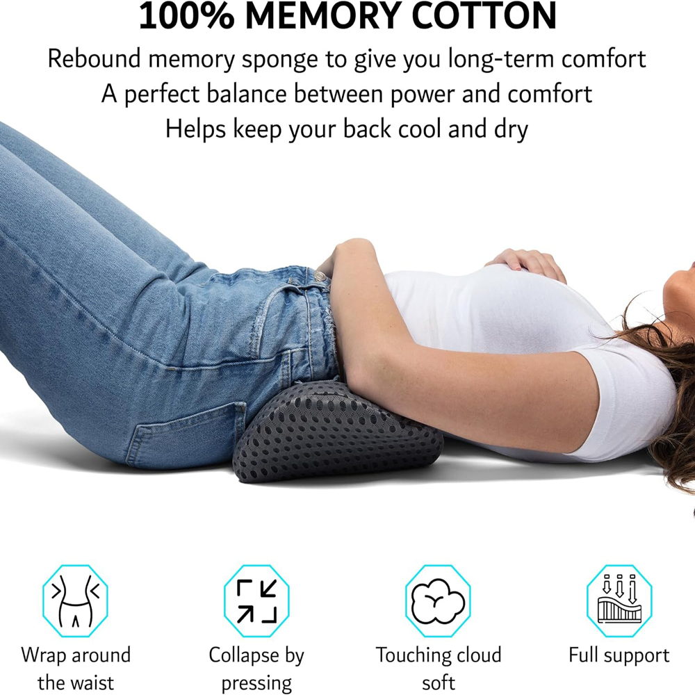 Breathable Memory Cushion Inte - Memory Foam Car Neck Pillow Lumbar Support ulasan dan harga