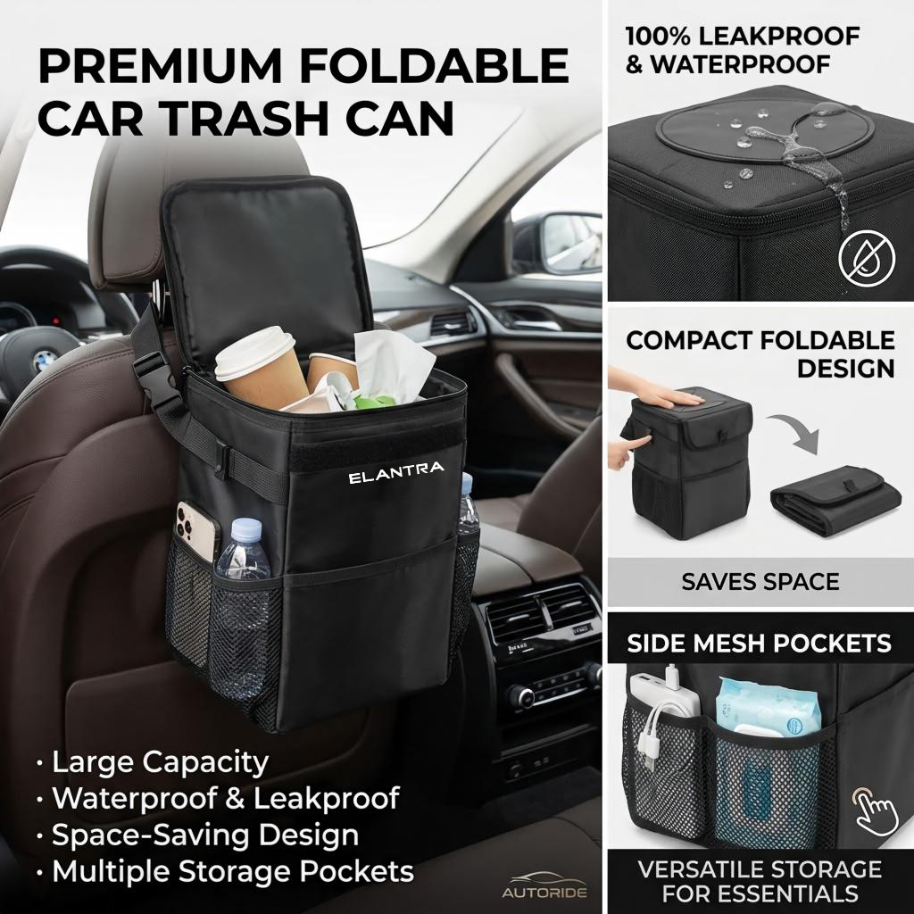 Waterproof car trash can stora - Waterproof Car Trash Can With Lid ulasan dan harga