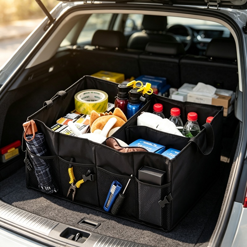 Foldable Large‑Capacity Car Tr - Car Trunk Organizer Foldable Storage Box ulasan dan harga