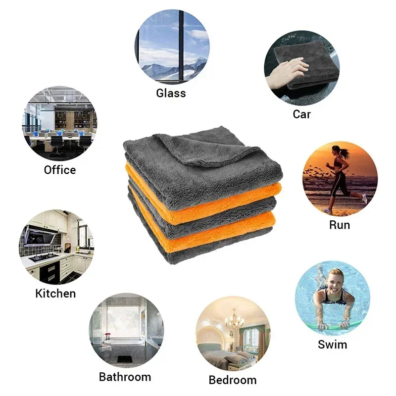 1-3Pcs Car Wash Microfiber Twi - Microfiber Car Drying Towel Super Absorbent ulasan dan harga