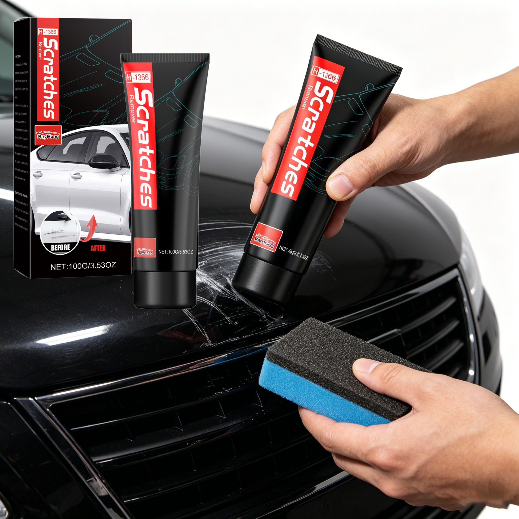 Car Scratch Removal Paste Eras - Car Scratch Repair Polishing Wax Paste ulasan dan harga