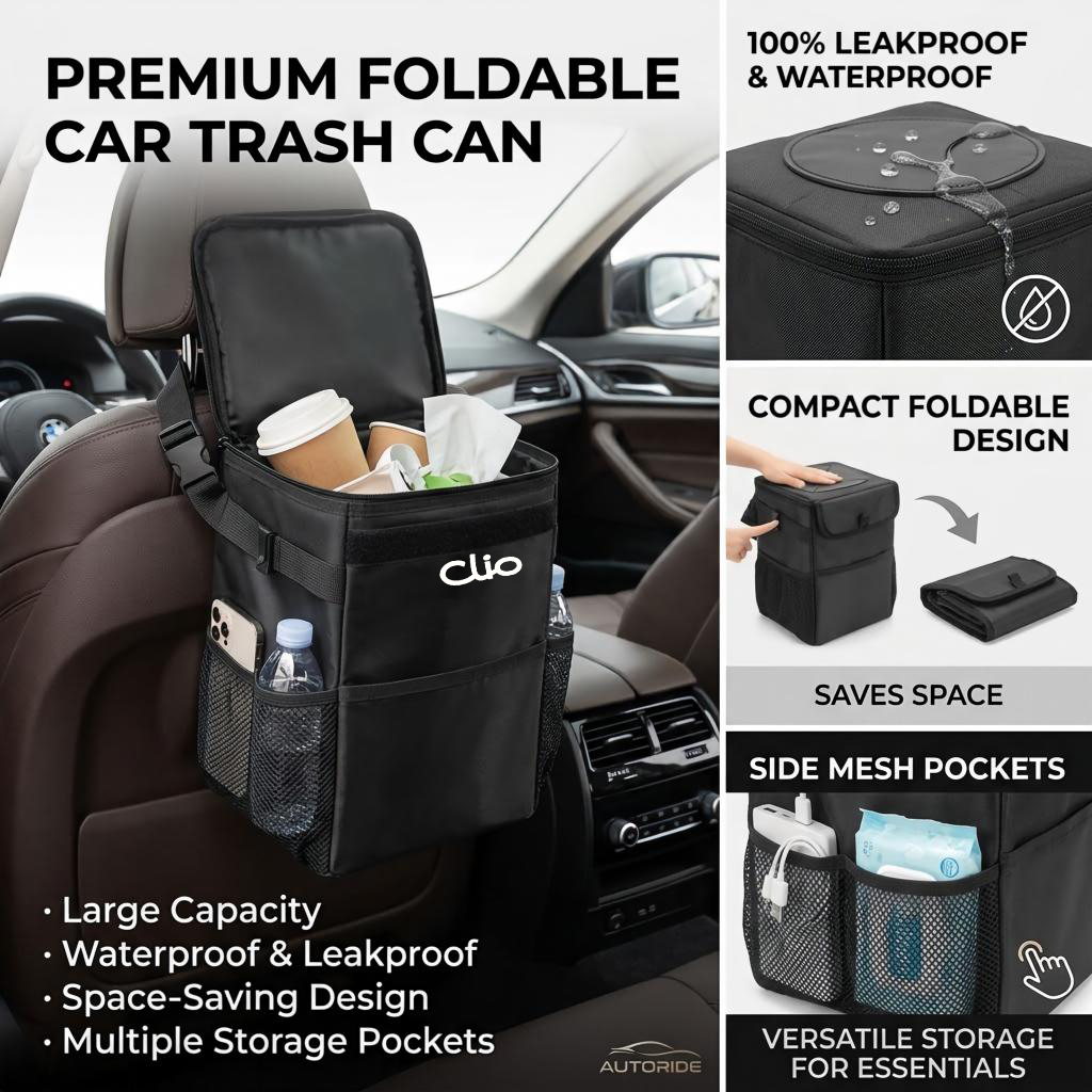 Waterproof car trash can stora - Waterproof Car Trash Can With Lid ulasan dan harga