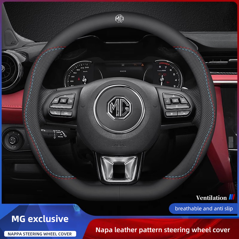 1Pcs Napa Leather Car Steering - Car Steering Wheel Cover Anti Slip Breathable ulasan dan harga