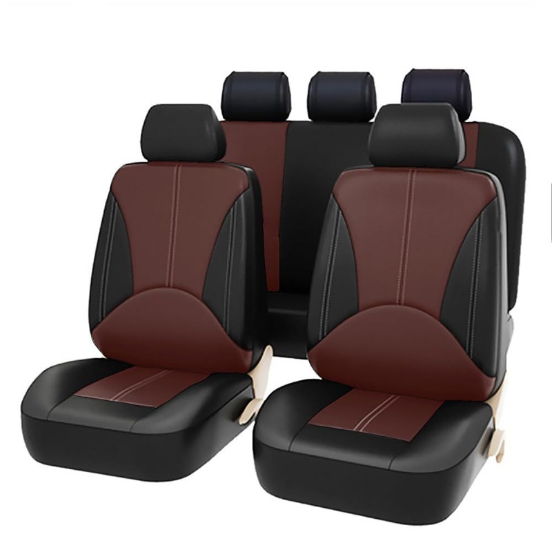Universal Black PU Leather Car - Leather Car Seat Covers Full Set Universal ulasan dan harga